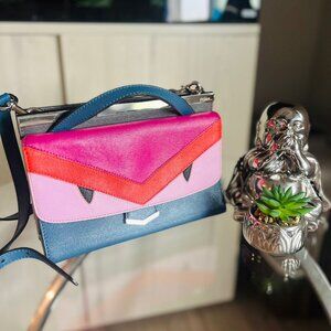 Fendi Demi Jour Monster Satchel Leather